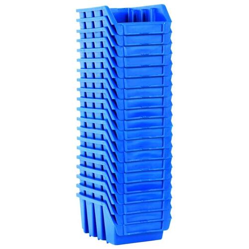 Stabelbare opbevaringskasser 20 stk. plast blå