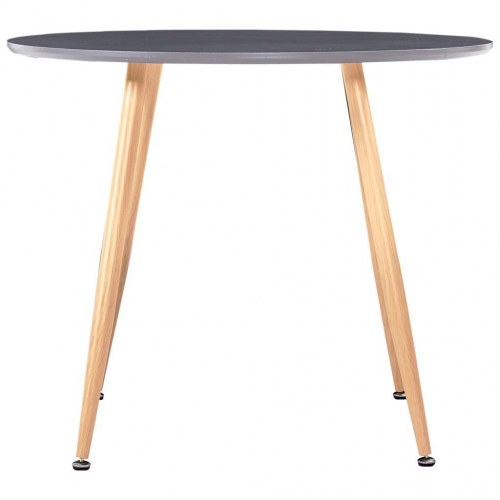 Spisebord 90 x 73,5 cm MDF grå og egetræsfarve