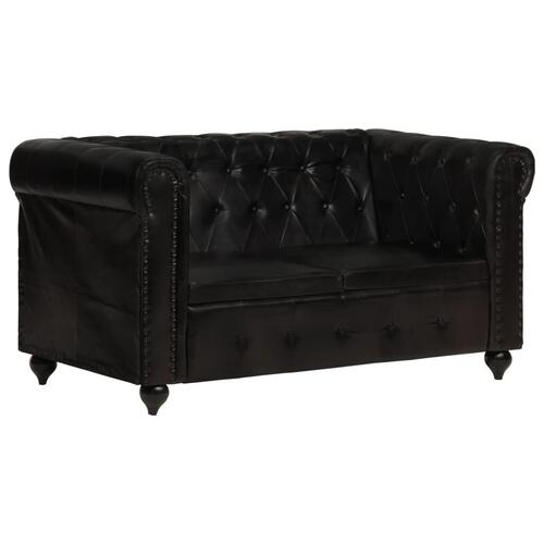 2-personers chesterfieldsofa ægte læder sofa