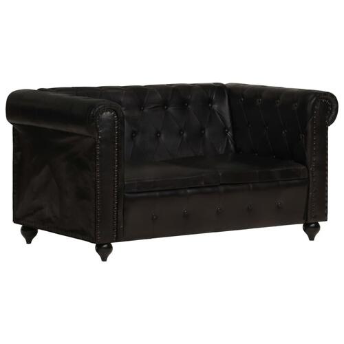 2-personers chesterfieldsofa ægte læder sofa