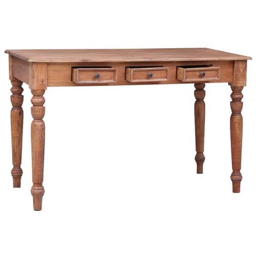 Skrivebord med skuffer 117x57x75 cm massivt genbrugstræ