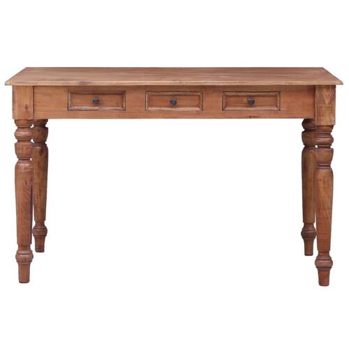 Skrivebord med skuffer 117x57x75 cm massivt genbrugstræ