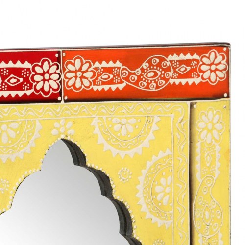 Håndmalet spejl 40x55 cm massivt mangotræ