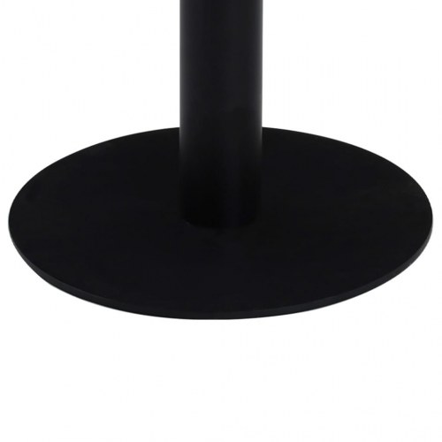 Bistrobord 50 cm - lysebrun MDF bordplade med sort stålbase