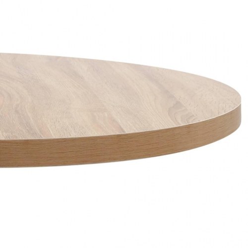 Bistrobord 80 cm - rund bordplade i MDF, lysebrun/hvid