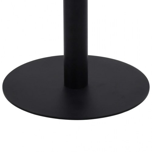 Bistrobord Ø80 cm - MDF mørkebrun med sort stel