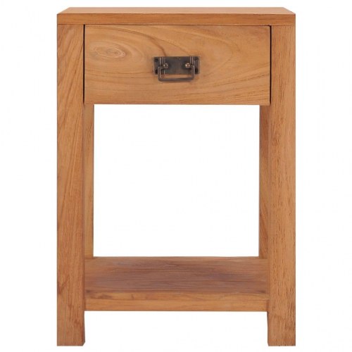 Sengebord 35x35x50 cm massivt teaktræ