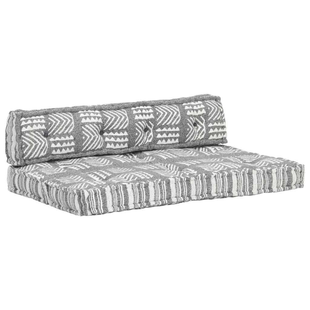 Hynde til pallesofa stof patchwork grå