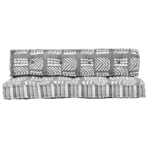 Hynde til pallesofa stof patchwork grå