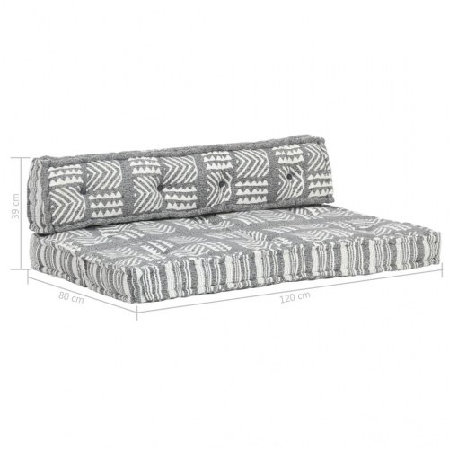 Hynde til pallesofa stof patchwork grå