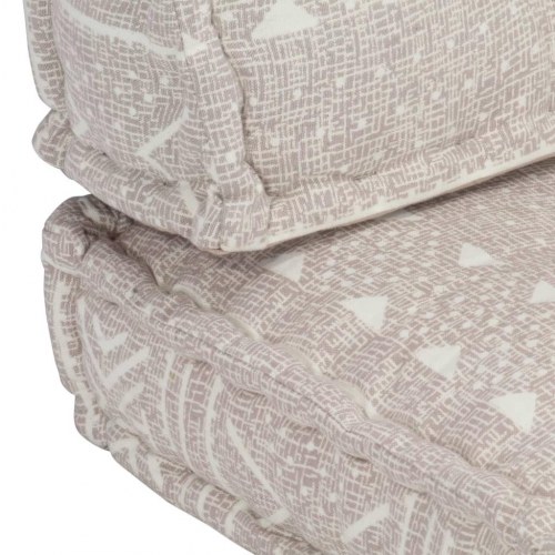 Hynde til pallesofa stof patchwork lysebrun