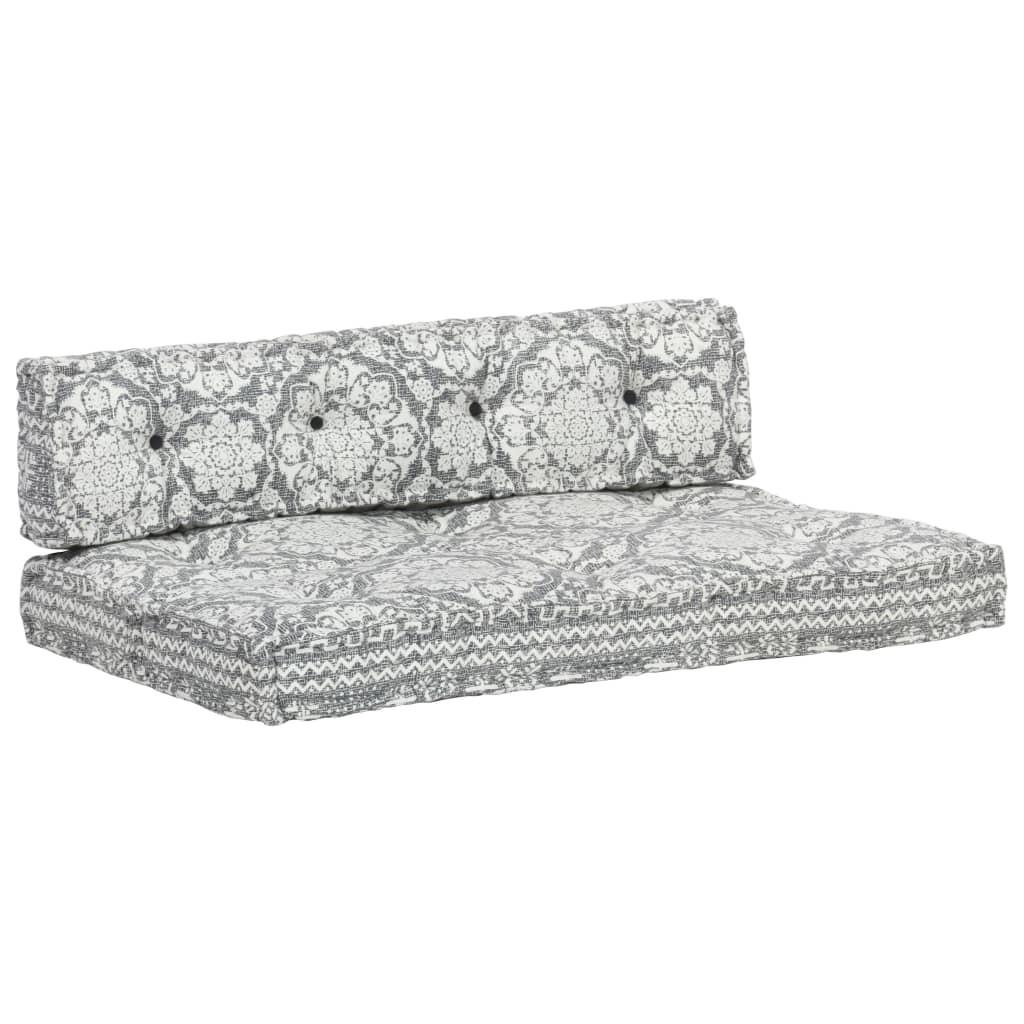 Hynde til pallesofa stof patchwork lysegrå