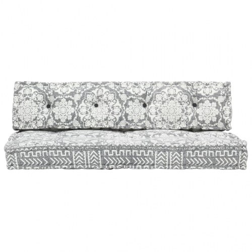 Hynde til pallesofa stof patchwork lysegrå