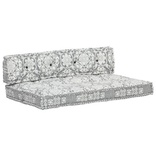 Hynde til pallesofa stof patchwork lysegrå