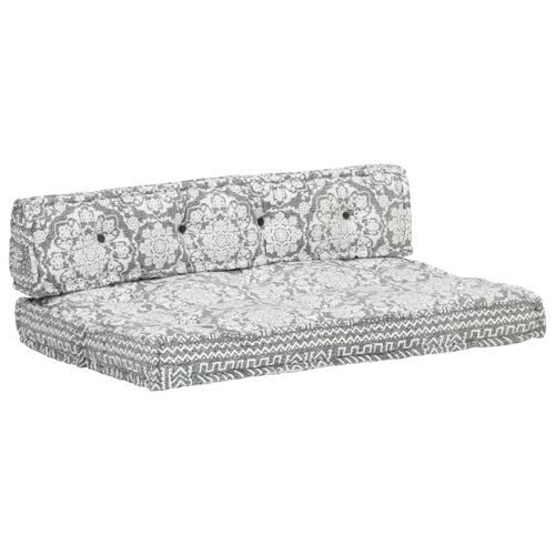 Hynde til pallesofa stof patchwork lysegrå