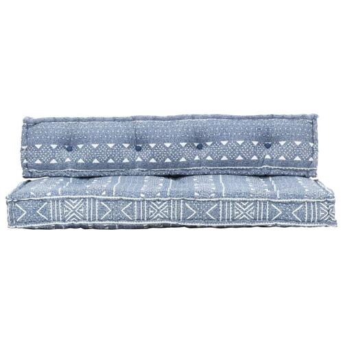 Hynde til pallesofa stof patchwork indigo