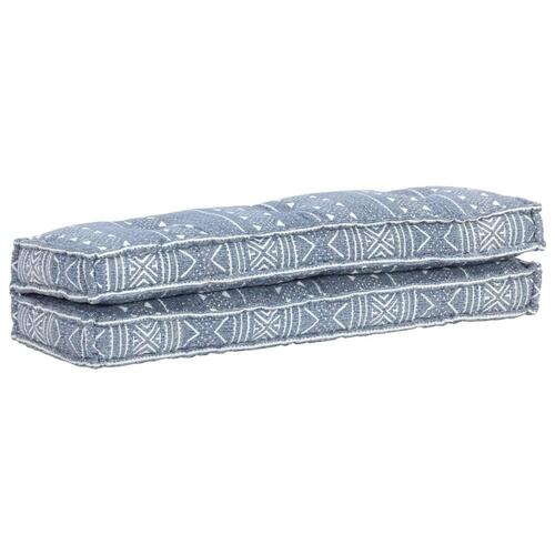 Hynde til pallesofa stof patchwork indigo