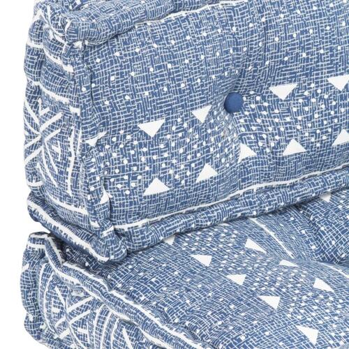 Hynde til pallesofa stof patchwork indigo