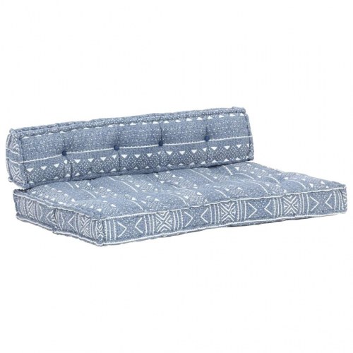 Hynde til pallesofa stof patchwork indigo