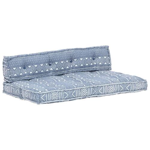 Hynde til pallesofa stof patchwork indigo