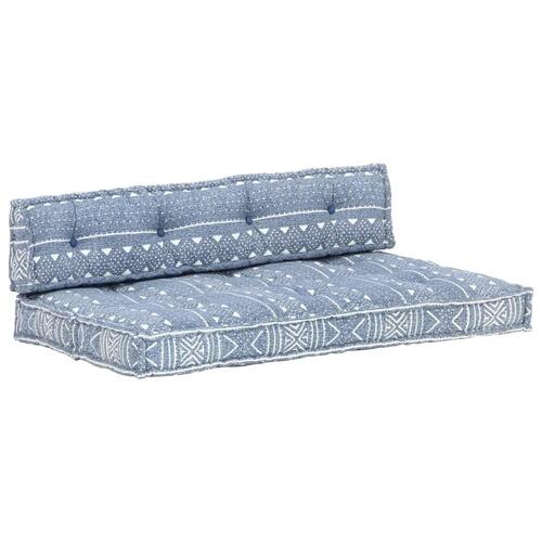 Hynde til pallesofa stof patchwork indigo