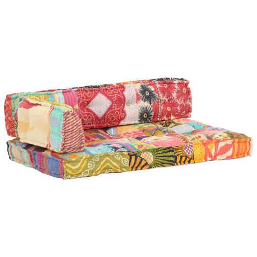 Hynde til pallesofa stof patchwork flerfarvet