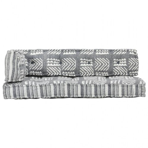 Hynde til pallesofa stof patchwork grå