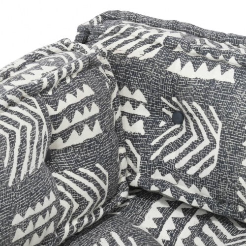 Hynde til pallesofa stof patchwork grå
