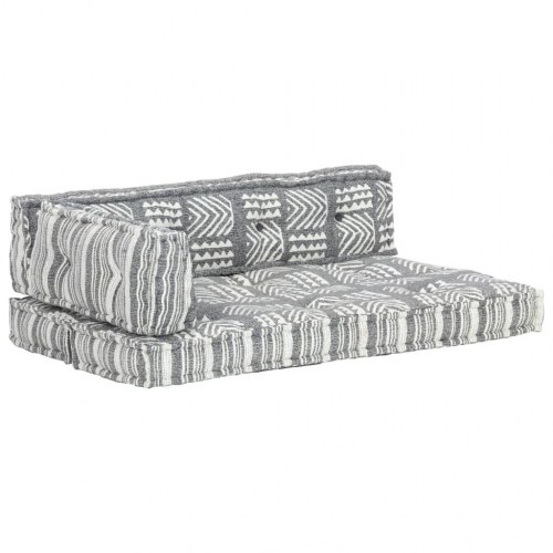 Hynde til pallesofa stof patchwork grå