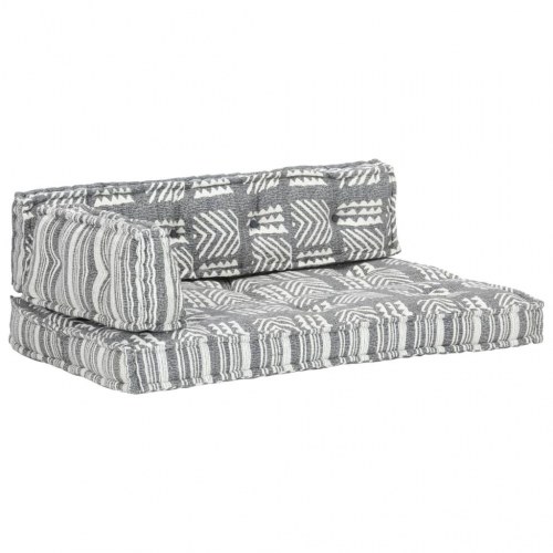 Hynde til pallesofa stof patchwork grå