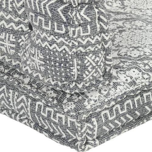 Hynde til pallesofa stof patchwork lysegrå