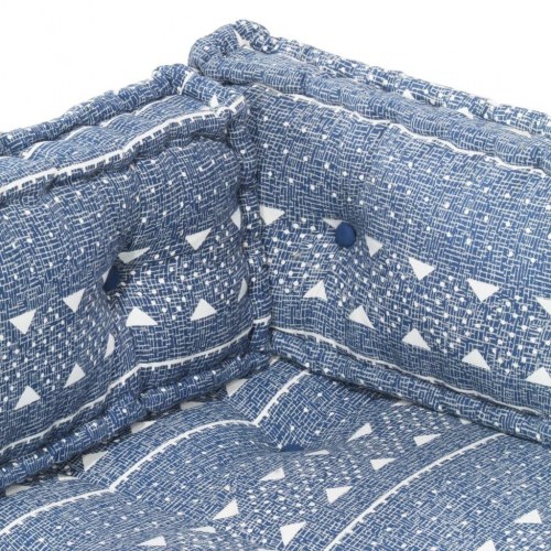 Hynde til pallesofa stof patchwork indigo