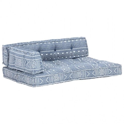 Hynde til pallesofa stof patchwork indigo