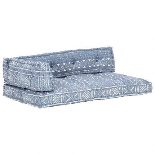 Hynde til pallesofa stof patchwork indigo