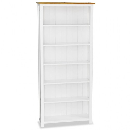 Bogreol 80x22,5x170 cm 6 hylder massivt egetræ