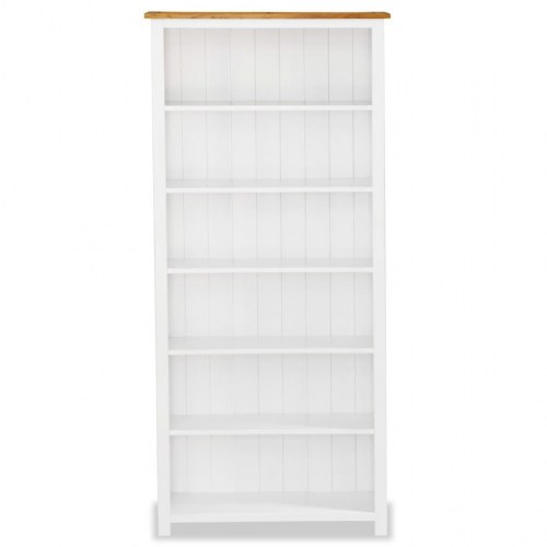 Bogreol 80x22,5x170 cm 6 hylder massivt egetræ