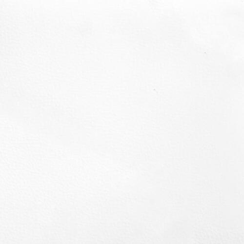 Sengegavl med kanter 163x23x78/88 cm kunstlæder hvid