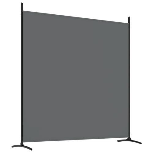 4-panels rumdeler 698x180 cm stof antracitgrå