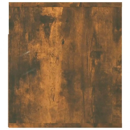 Væghængte sengeborde - 2 stk. 50×36×40 cm i røget egetræ