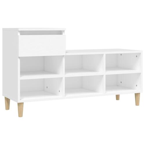 Skoreol 102x36x60 cm konstrueret træ hvid