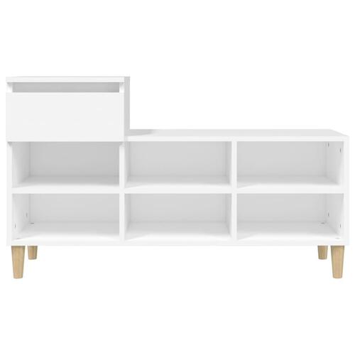 Skoreol 102x36x60 cm konstrueret træ hvid