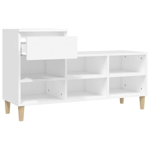 Skoreol 102x36x60 cm konstrueret træ hvid