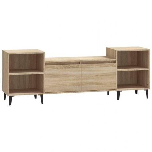 Tv-bord 160×35×55 cm i konstrueret træ - sonoma-eg