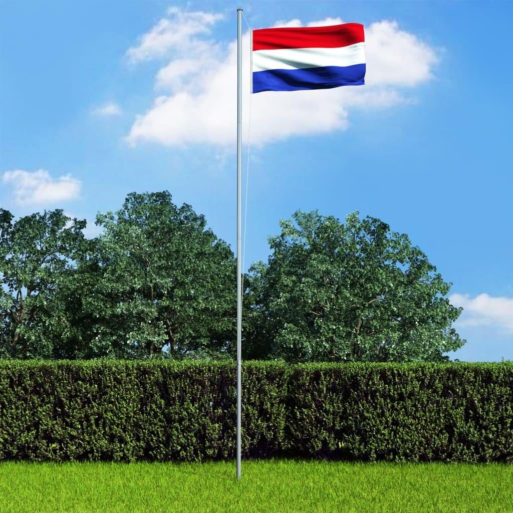 Hollandsk flag og stang 6,2 m aluminium