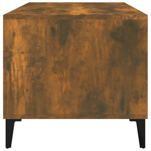 Sofabord med skuffe 90 x 49 x 45 cm - røget egetræsfarve