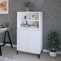 Skab 60x36x110 cm konstrueret træ hvid