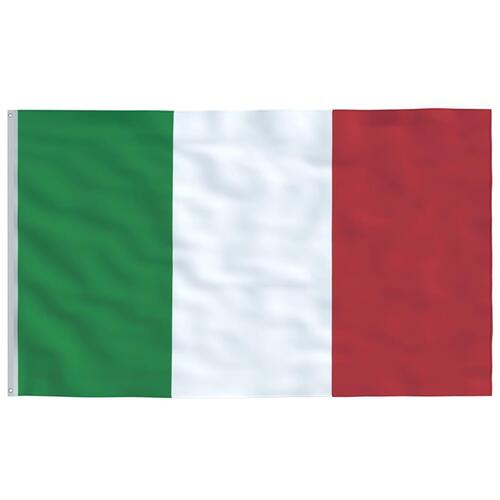 Italiensk flag og flagstang 6,2 m aluminium