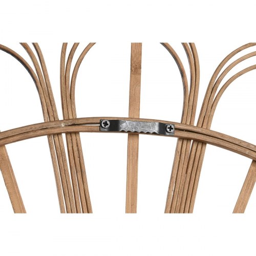 Vægdekoration - Hvid/Brun, bambus og MDF, Natur/Urban - Ø70/73 cm