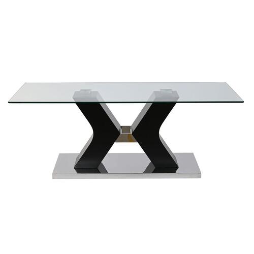 Sofabord Træ 120 x 60 x 45 cm Hærdet glas Træ MDF