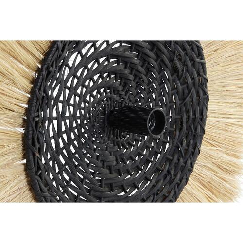 Væglampe Natur Sort Kolonistil Jern 220 V 25 W Jute (42 x 9 x 42 cm)